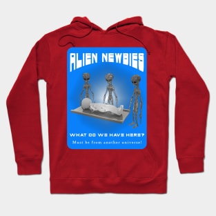 Alien Newbies - Turquoise and White Hoodie